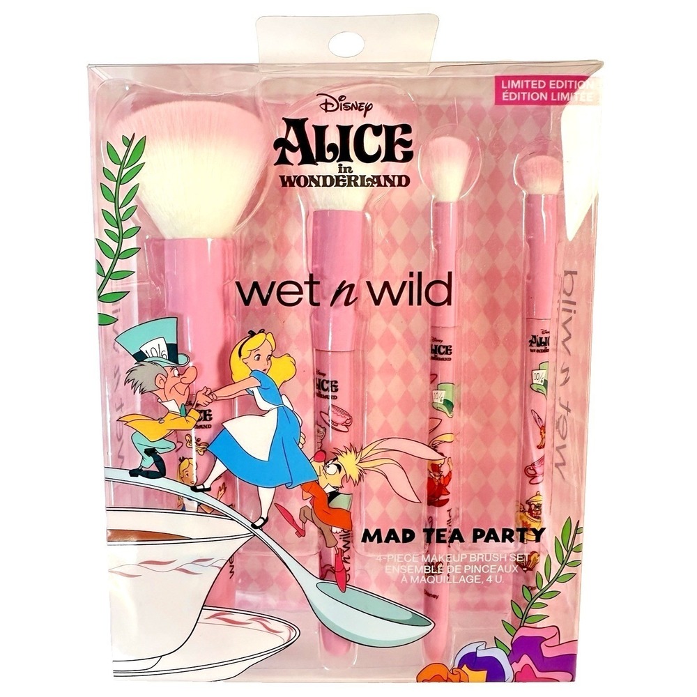 Wet n Wild Disney‎ Alice in Wonderland Mad Tea Party 4 Piece Makeup Brush Set LE
